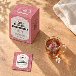 Rose Mornings carton and sachet