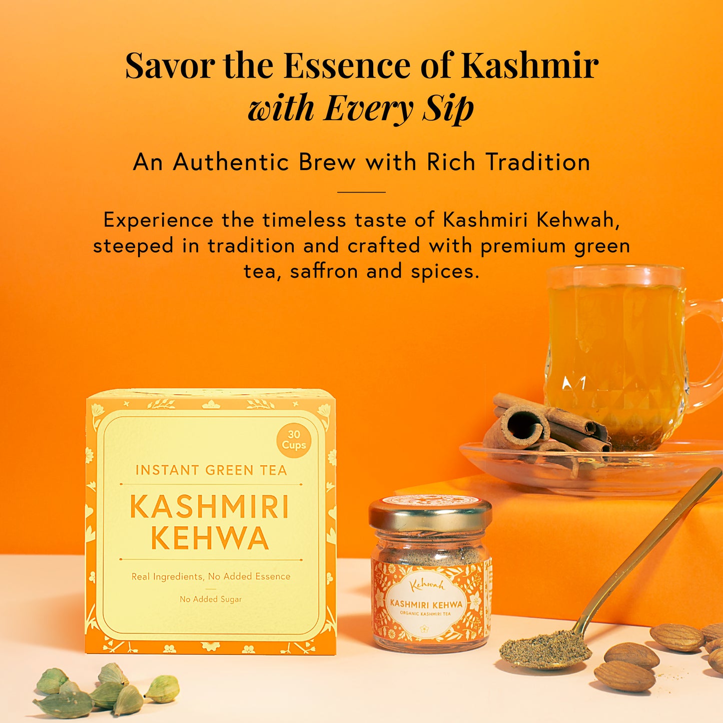 Kashmiri Kehwah - Organic Spiced Green Tea