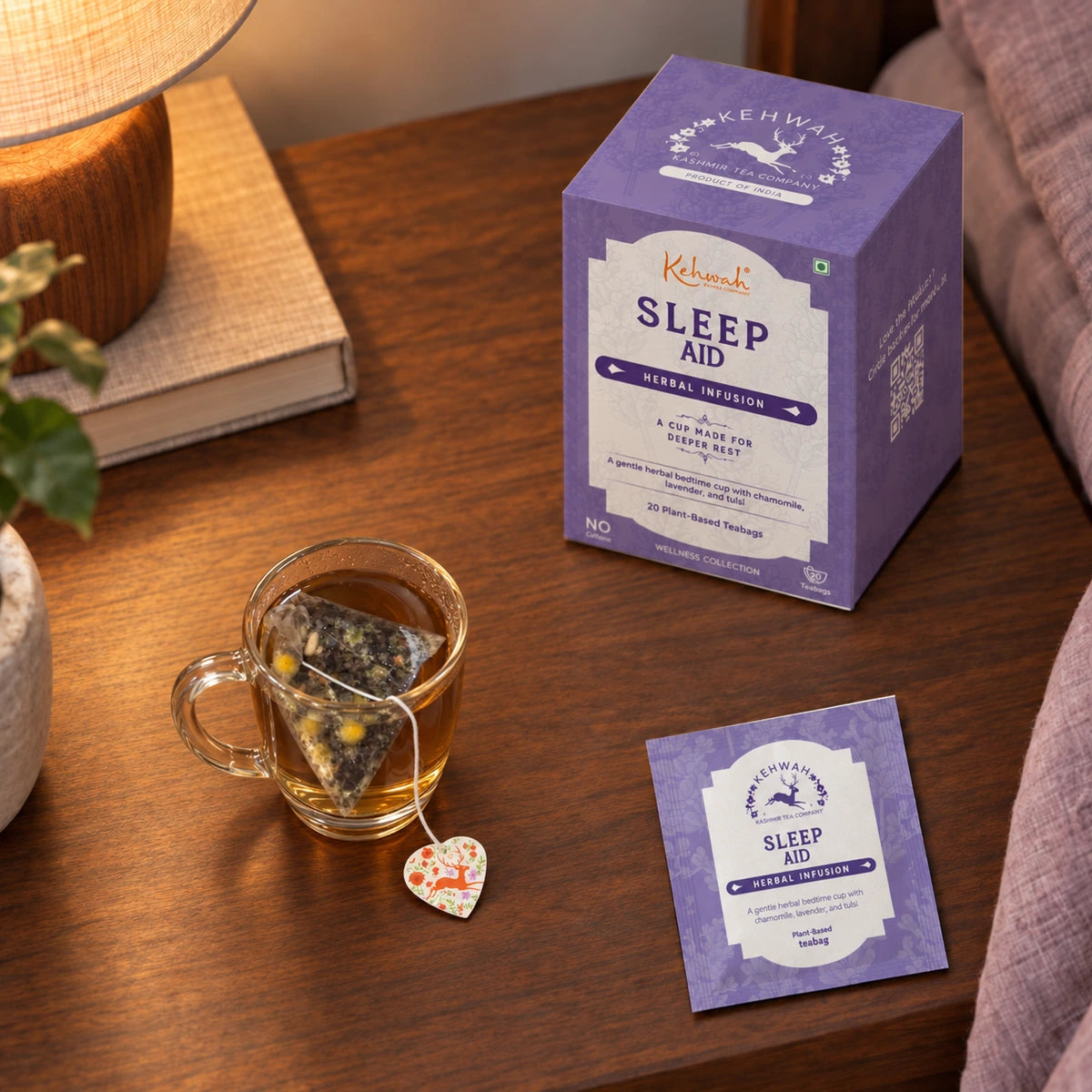 Sleep Aid carton and individually wrapped tea bag